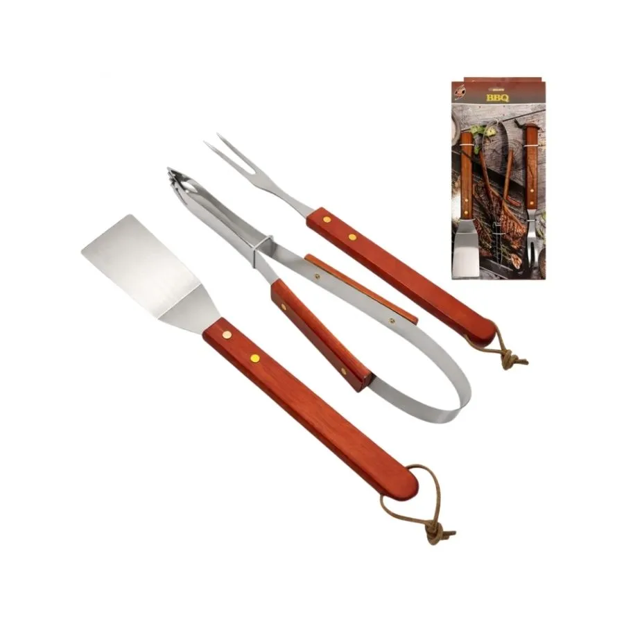 Set asado BBQ 3 piezas